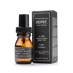Depot, 500 Beard & Mustache Specifics No. 505, Ulei pentru barbă, Ghimbir și Cardamom, Pentru