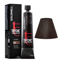 Goldwell, Topchic Naturals, Vopsea permanentă de păr, 5A Light Ash Brown, 60 ml