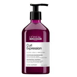 L'Oreal Professionnel, Serie Expert Curl Expression, Glicerină + Uree H + Semințe de hibiscus, Șampon pentru păr, Anti-acumulare, 500 ml