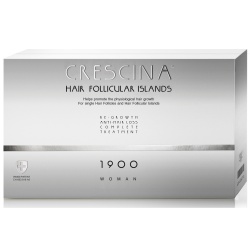 Labo, Crescina Follicular Islands 1900, Pentru stimularea creșterii, Ser tratament în fiole, Pentru scalp, Pentru femei, 10 +10 buc