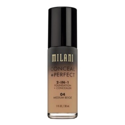 Milani, Conceal + Perfect, Fond de ten lichid și corector 2-în-1, 04, Bej mediu, 30 ml