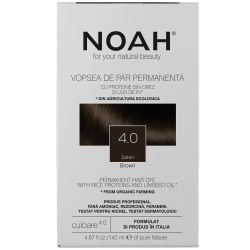 Noah, Permanent Hair Colour, Vopsea permanentă de păr, 4.0 Brown, 140 ml