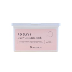 Set, Dr. Hedison, 30 Days Daily Collagen, Vegan, Hidratare intensă, Mască facială, Față, Zilnic, 30 buc, 320 g