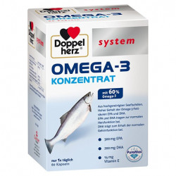 Supliment alimentar DOPPELHERZ SYSTEM OMEGA 3 CONCENTRAT, 60 capsule