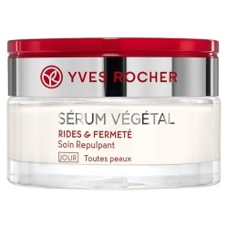 Yves Rocher, Serum Vegetal, Fermitate & anti-rid, Noaptea, Smântână, Pentru față, SPF 20, 50 ml