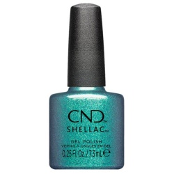 CND, Shellac, Glitter, Semi-Permanent Nail Polish, Teal-Tricity, 7.3 ml