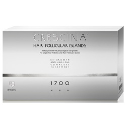 Labo, Crescina Follicular Islands 1700, Pentru stimularea creșterii, Ser tratament în fiole, Pentru scalp, Pentru bărbați, 10 +10 buc
