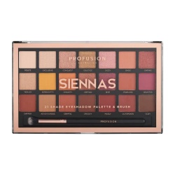 Profusion Cosmetics, Profusion, Paletă de farduri de ochi, Siennas, 21 Shades, 245 g