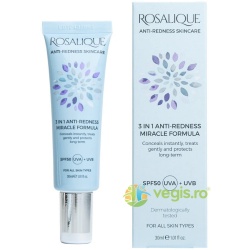 Rosalique 3in1 Anti-Redness SPF50 | Krem z filtrem maskujący zaczerwienienia skóry twarzy 30ml