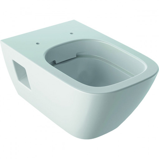 Vas WC suspendat Geberit Selnova Square Rimfree, forma partial inchisa
