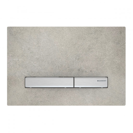 Clapeta de actionare Geberit Sigma50, concrete look cu butoane cromate