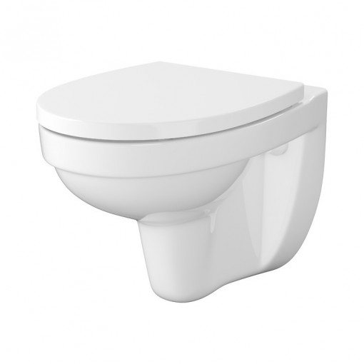 Set B468 vas wc suspendat Cersanit Cersania SimpleOn cu capac Delfi softclose