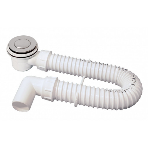 Sifon flexibil Heko pentru cadita de dus cu ventil Click Clack, DN 40/50 mm