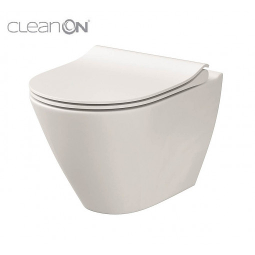 Vas wc suspendat City Oval CleanOn Cersanit cu capac soft close