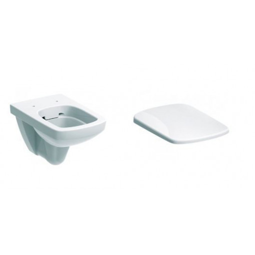 Vas wc suspendat Geberit Selnova Square Rimfree cu capac wc