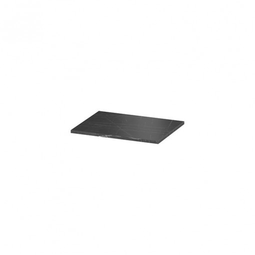 Blat pentru mobilier Larga Cersanit, 60 cm, negru cu design marmura