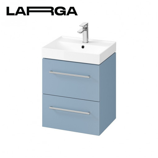 Dulap suspendat pentru lavoar Cersanit Larga, 50 cm albastru