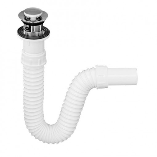 Heko Sifon flexibil 5/4" cu ventil click clack pentru obiecte sanitare