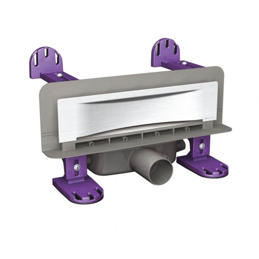 Rigola dus scurgere perete, capac inox Wave 30 cm, KESSEL Scada, 48000.03M