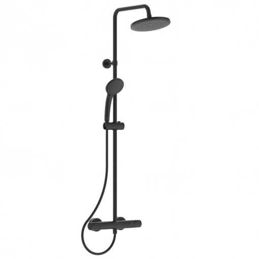 Set de dus cu baterie Ideal Standard Ceratherm T25, negru