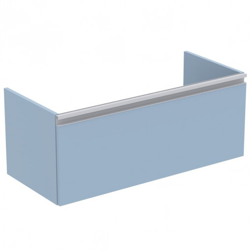 Mobilier suspendat pentru lavoar cu 1 sertar Tesi Ideal Standard 100 cm, albastru mat