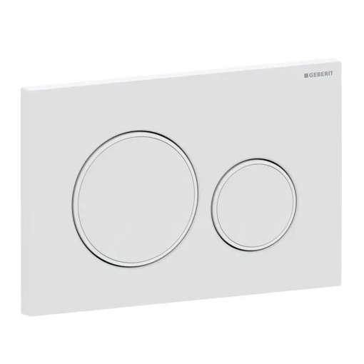 Clapeta cu dubla actionare Geberit Sigma20, alb - alb mat