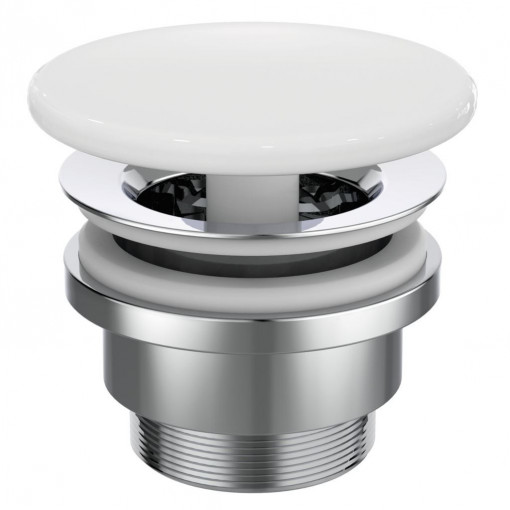 Ventil capac colorat pentru lavoar fara preaplin Ipalyss Ideal Standard, alb mat