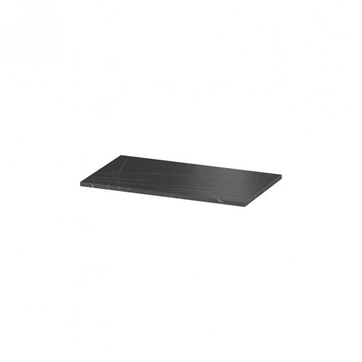 Blat pentru mobilier Larga Cersanit, 80cm, negru cu design marmura