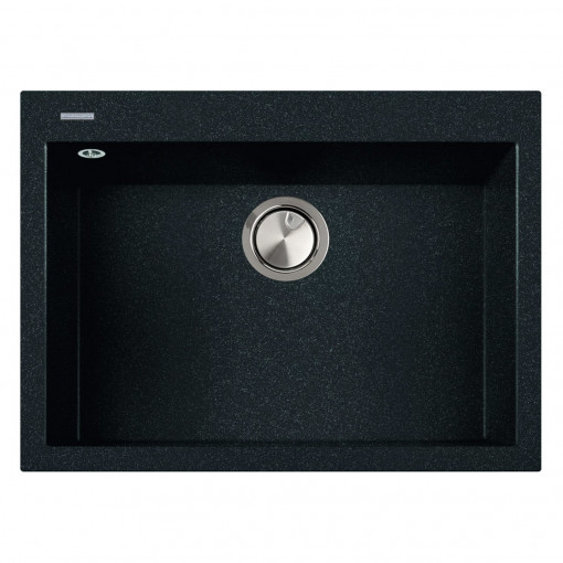 Chiuveta bucatarie granit CookingAid Cube ON6910 Neagra / Black Metal quartz + accesorii montaj