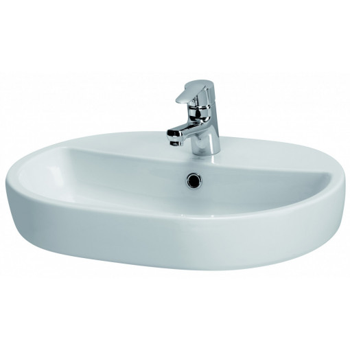 Lavoar pe blat Cersanit Caspia oval, 60 cm