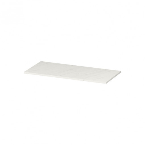 Blat pentru mobilier Larga Cersanit, 100 cm, alb cu design marmura
