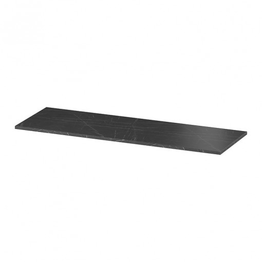 Blat pentru mobilier Larga Cersanit, 140 cm, negru cu design marmura