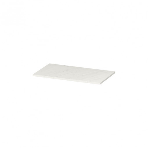 Blat pentru mobilier Larga Cersanit, 80cm, alb cu design marmura
