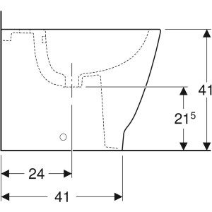 Bideu stativ Geberit Smyle Square back-to-wall, forma inchisa - Img 4