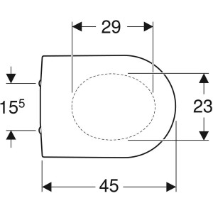 Capac WC Geberit iCon Oval cu inchidere lenta si demontare rapida - Img 2