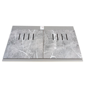 Chiuveta bucatarie granit dubla cu 2 cuve CookingAid Kinga LX8620 Maro Trufa / Truffle + accesorii montaj - Img 10