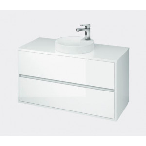 Dulap suspendat pentru lavoar pe blat Cersanit Crea, 100 cm alb - Img 9