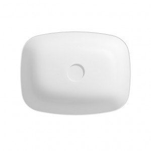 Lavoar pentru blat Cersanit Larga rectangular, 50x38 cm, alb mat - Img 2