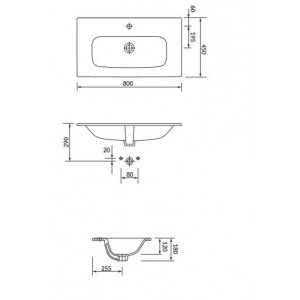 Set B277 mobilier cu lavoar Cersanit Moduo In, 80 cm alb - Img 3