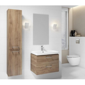 Set mobilier suspendat cu lavoar Cersanit Lara Como 80cm, nuc DSM - Img 4