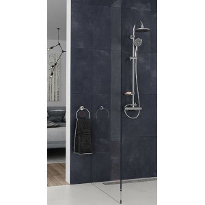 Sistem de dus cu baterie termostatata Ferro Trinity, crom - Img 3