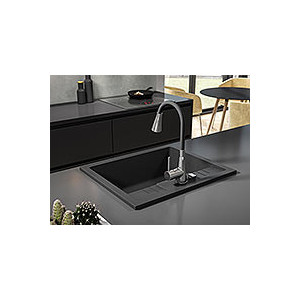 Baterie stativa bucatarie Zumba Ferro II cu pipa flexibila, negru - Img 3