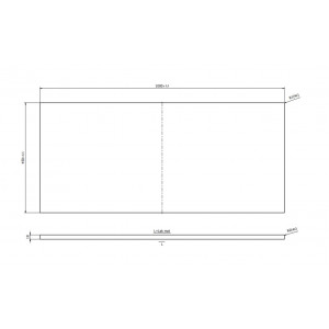 Blat pentru mobilier Tirso Cersanit, 100 cm, bej mat - Img 2