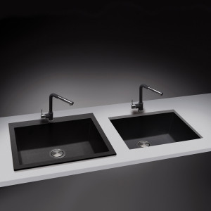 Chiuveta bucatarie granit CookingAid Cube ON5610 Neagra Nanostone Deep Black + accesorii montaj - Img 20