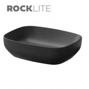 Lavoar pentru blat Cersanit Larga rectangular, 50x38 cm, antracit mat - Img 2