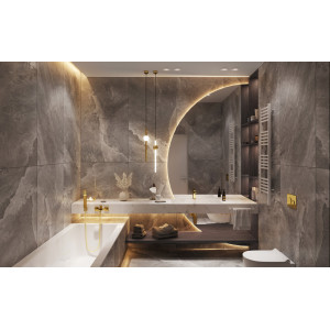 Set 2 in 1 baterie cada dus Ferro Vitto VerdeLine Gold cu set de dus Jive, auriu - Img 2