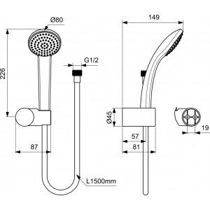 Set de dus S1 cu o functie fara bara Idealrain Soft Ideal Standard - Img 2