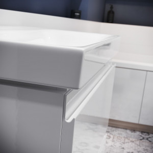 Set mobilier cu lavoar Cersanit Moduo Slim, 50 cm alb DSM - Img 5
