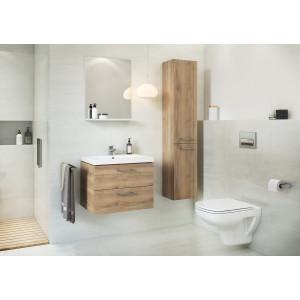 Set mobilier suspendat cu lavoar Cersanit Lara Como 80cm, nuc DSM - Img 5