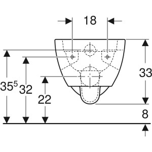Vas WC suspendat Geberit Selnova Rimfree, forma partial inchisa - Img 5